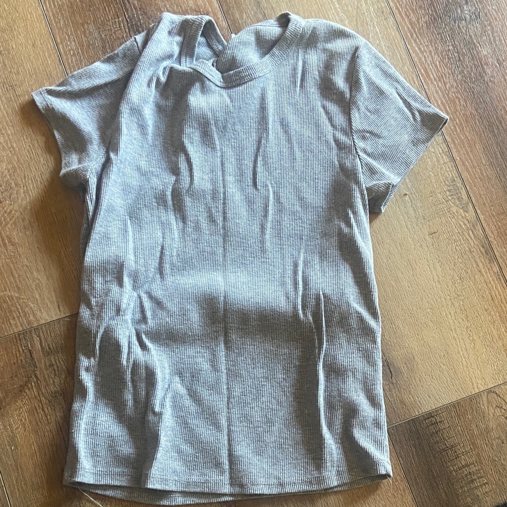 Grey Ribbed Shirt